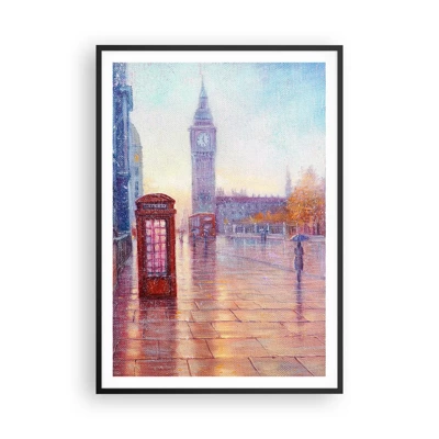 Pôster com moldura preta - Um dia de outono em Londres - 70x100 cm