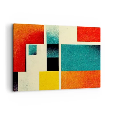 Quadro em tela - Abstração geométrica – boa energia - 120x80 cm