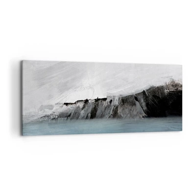 Quadro em tela - Água – terra: choque dos elementos - 100x40 cm