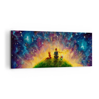 Quadro em tela - Amor e amizade - o mundo inteiro - 120x50 cm