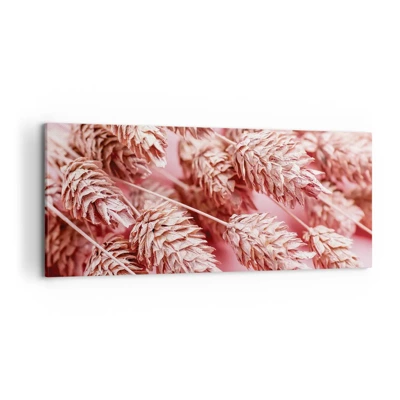 Quadro em tela - Cascata floral em rosa - 120x50 cm