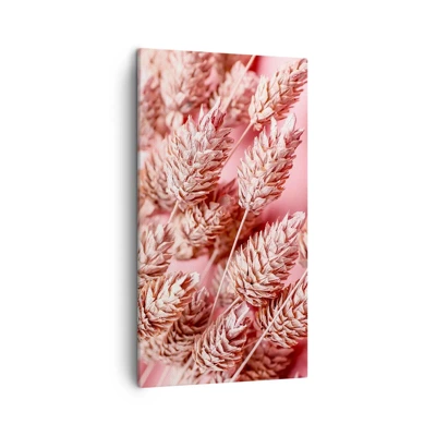 Quadro em tela - Cascata floral em rosa - 45x80 cm