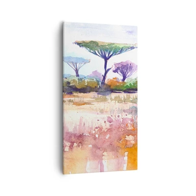 Quadro em tela - Cores da savana - 55x100 cm