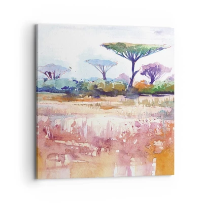 Quadro em tela - Cores da savana - 70x70 cm