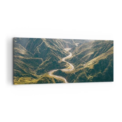 Quadro em tela - Direto do coração das montanhas - 100x40 cm