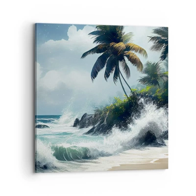 Quadro em tela - Em uma costa tropical - 70x70 cm