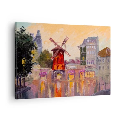 Quadro em tela - Ícones parisienses – Moulin Rouge - 70x50 cm