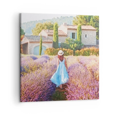 Quadro em tela - Menina Lavanda - 60x60 cm