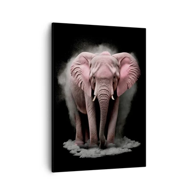 Quadro em tela - Não pense em um elefante rosa! - 50x70 cm