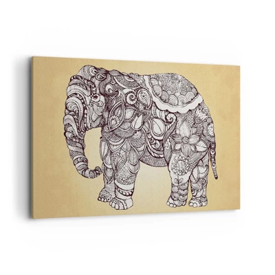 Quadro em tela - O elefante se cobriu - 120x80 cm