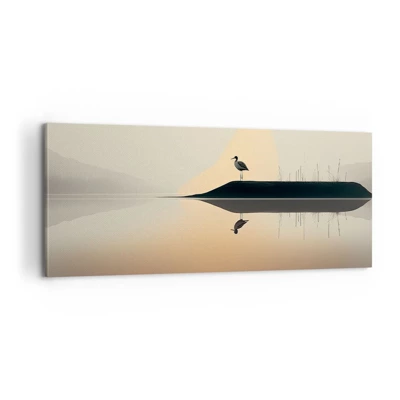 Quadro em tela - Senhor no lago - 100x40 cm