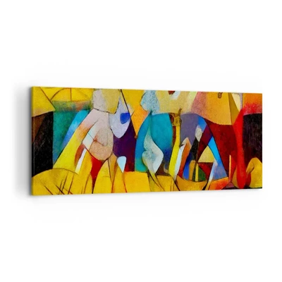 Quadro em tela - Sol - vida - alegria - 120x50 cm