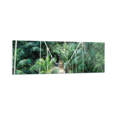 Quadro em vidro - Bem-vindo à selva! - 160x50 cm