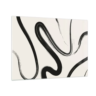 Quadro em vidro - Capricho preto e branco - 70x50 cm