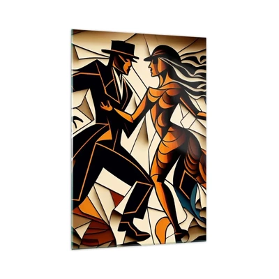 Quadro em vidro - Dança de paixão e paixão - 70x100 cm