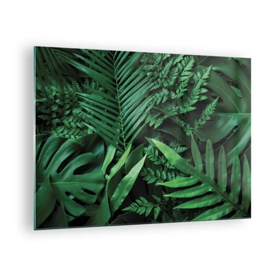 Quadro em vidro - Envolto em verde - 70x50 cm