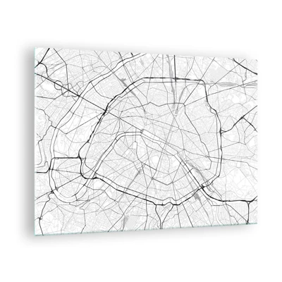 Quadro em vidro - Flor de Paris - 70x50 cm