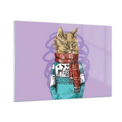 Quadro em vidro - Gato não só de botas - 100x70 cm