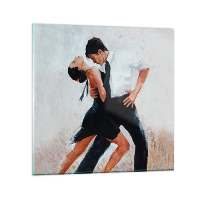 Quadro em vidro - O tango dos meus sonhos  - 40x40 cm