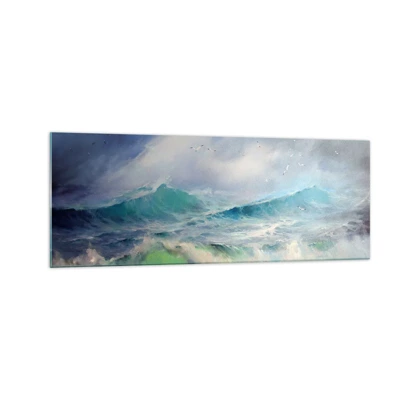 Quadro em vidro - O vento uivava triunfalmente… - 140x50 cm