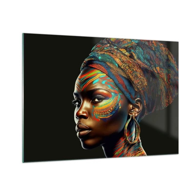 Quadro em vidro - Rainha africana - 100x70 cm