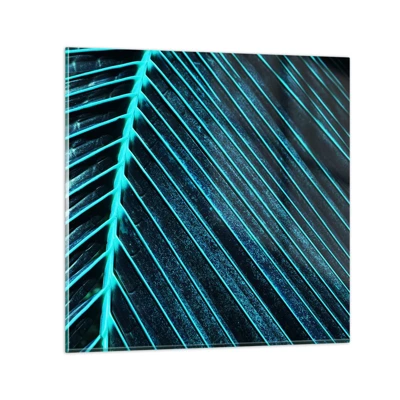 Quadro em vidro - Textura verde - 40x40 cm