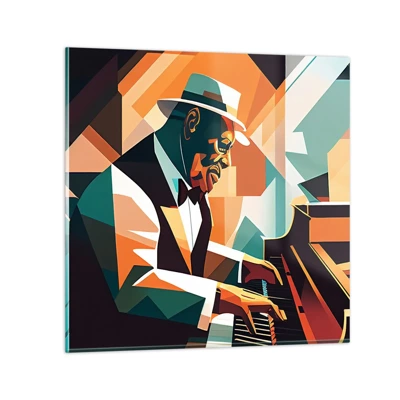 Quadro em vidro - Todo aquele jazz - 40x40 cm