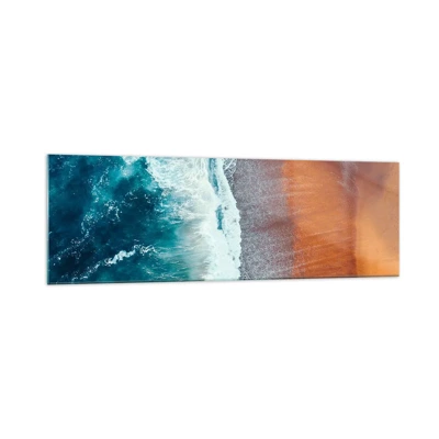 Quadro em vidro - Toque do oceano - 160x50 cm