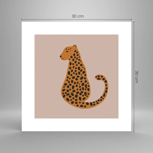 Pôster - A estampa de leopardo está na moda - 30x30 cm