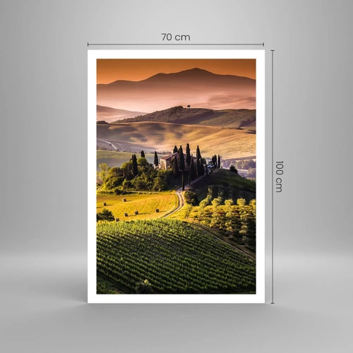 Pôster - Arcádia - Paisagem toscana - 70x100 cm