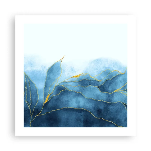 Pôster - Azul dourado - 50x50 cm