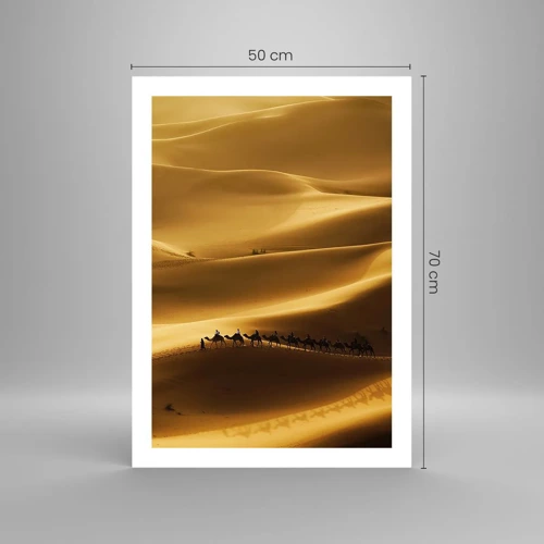 Pôster - Caravana nas ondas do deserto - 50x70 cm