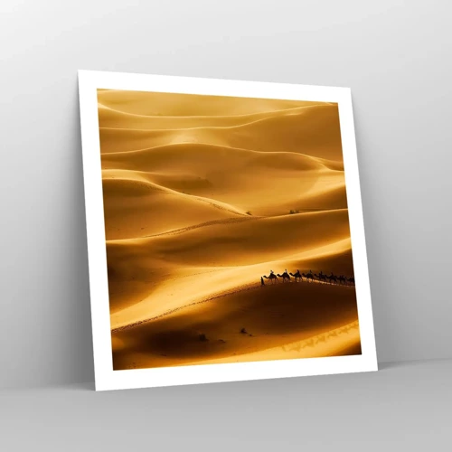 Pôster - Caravana nas ondas do deserto - 60x60 cm