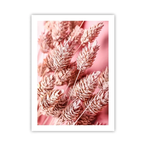 Pôster - Cascata floral em rosa - 50x70 cm