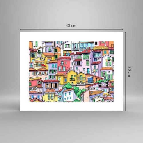 Pôster - Cidade divertida - 40x30 cm