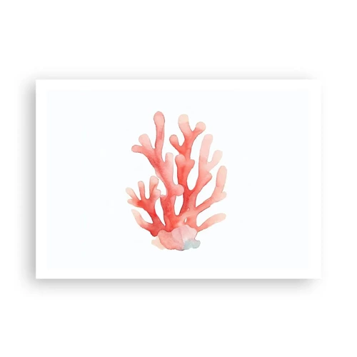 Pôster - Coral de cor coral - 100x70 cm