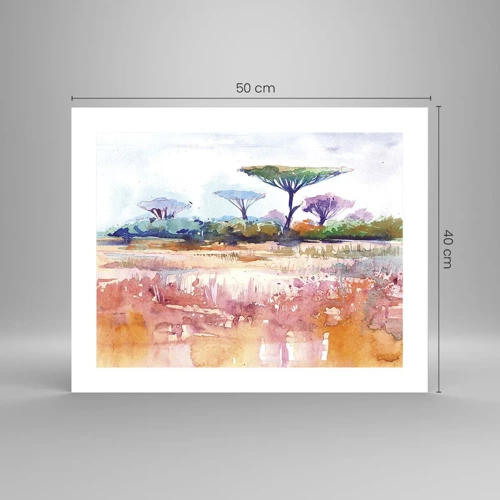 Pôster - Cores da savana - 50x40 cm