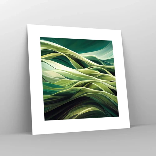 Pôster - Jogo verde abstrato - 30x30 cm