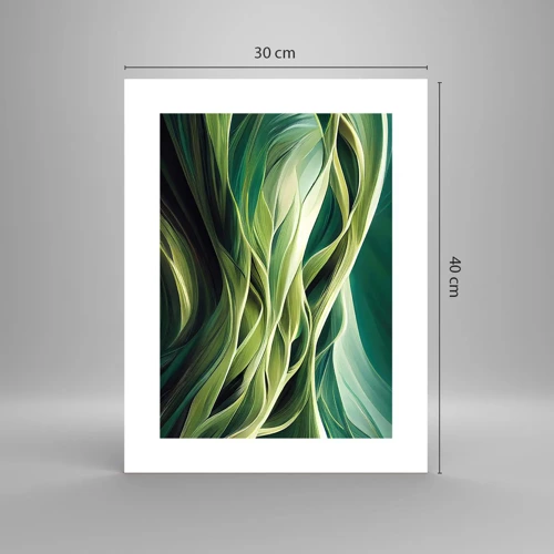 Pôster - Jogo verde abstrato - 30x40 cm