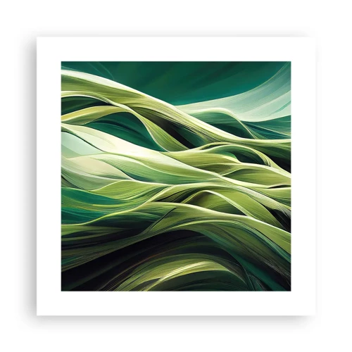 Pôster - Jogo verde abstrato - 40x40 cm