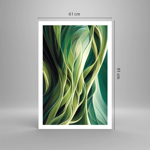 Pôster - Jogo verde abstrato - 61x91 cm