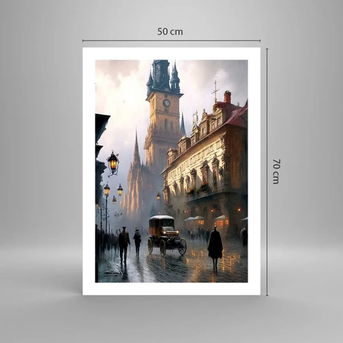 Pôster - O encanto de uma noite em Praga - 50x70 cm