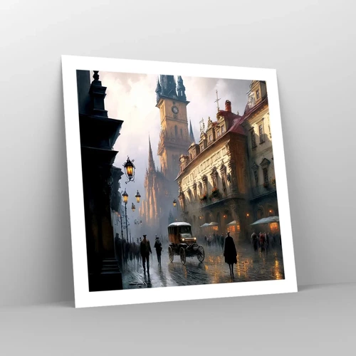 Pôster - O encanto de uma noite em Praga - 60x60 cm