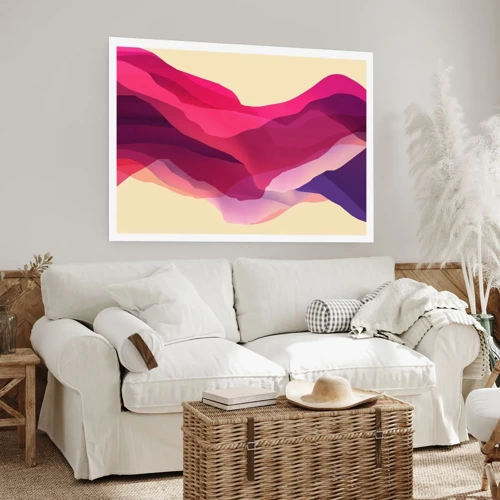 Pôster - Ondas de roxo - 100x70 cm