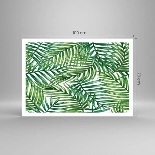 Pôster - Sob as folhas verdes - 100x70 cm