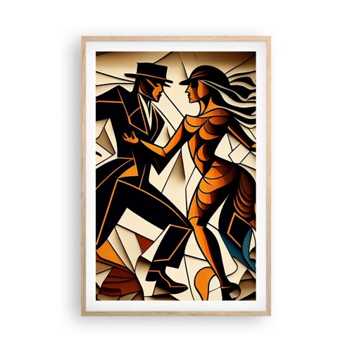 Pôster com moldura de carvalho claro - Dança de paixão e paixão - 61x91 cm