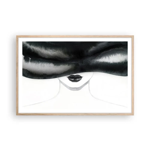 Pôster com moldura de carvalho claro - Mistério sensual - 91x61 cm