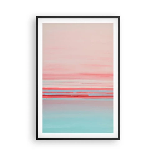 Pôster com moldura preta - Abstração ao amanhecer - 61x91 cm