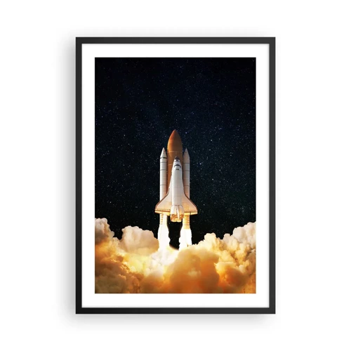 Pôster com moldura preta - Ad astra! - 50x70 cm