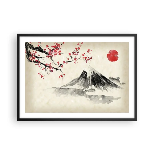 Pôster com moldura preta - Ame o Japão - 70x50 cm